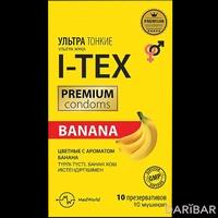 I-TEX BANANA презервативы цветные ультратонкие с ароматом банана №10