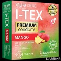 I-TEX MANGO презервативы цветные ультратонкие с ароматом манго №3