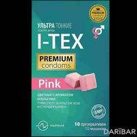 I-TEX PINK презервативы цветные ультратонкие с ароматом бубльгума №10