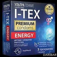 I-TEX ENERGY презервативы цветные ультратонкие 3в1 с ароматом энергетика №3